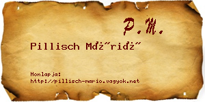Pillisch Márió névjegykártya